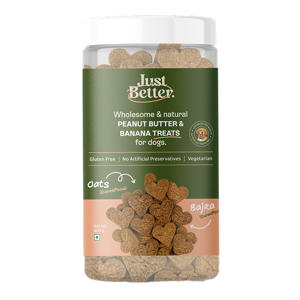 Peanut Butter & Banana Treats | Vegetarian treats for Dogs